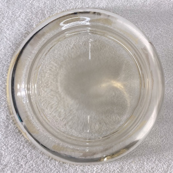 Vintage MCM Gold Leaf Large Glass Salad Bowl With 4 Matching Small Bowls - Picture 7 of 16